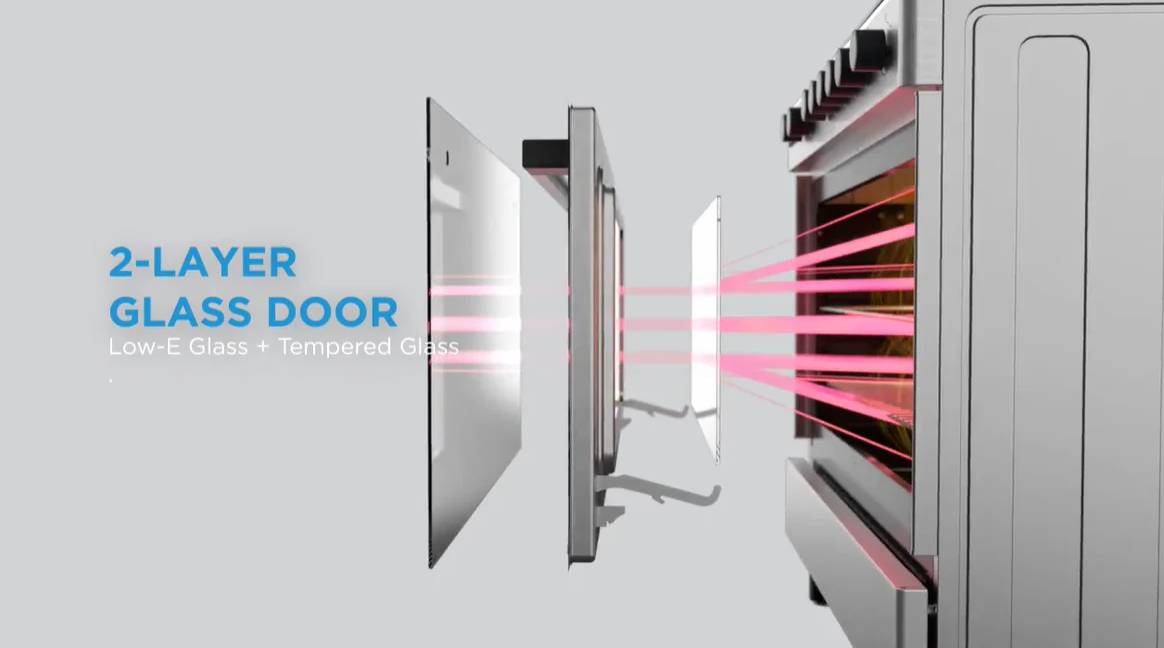 Midea 90cm Freestanding Stove with Gas Cooktop | 109L Oven & Sleek Design