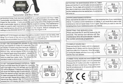 Tachometer Digital Hour Meter Tachometer