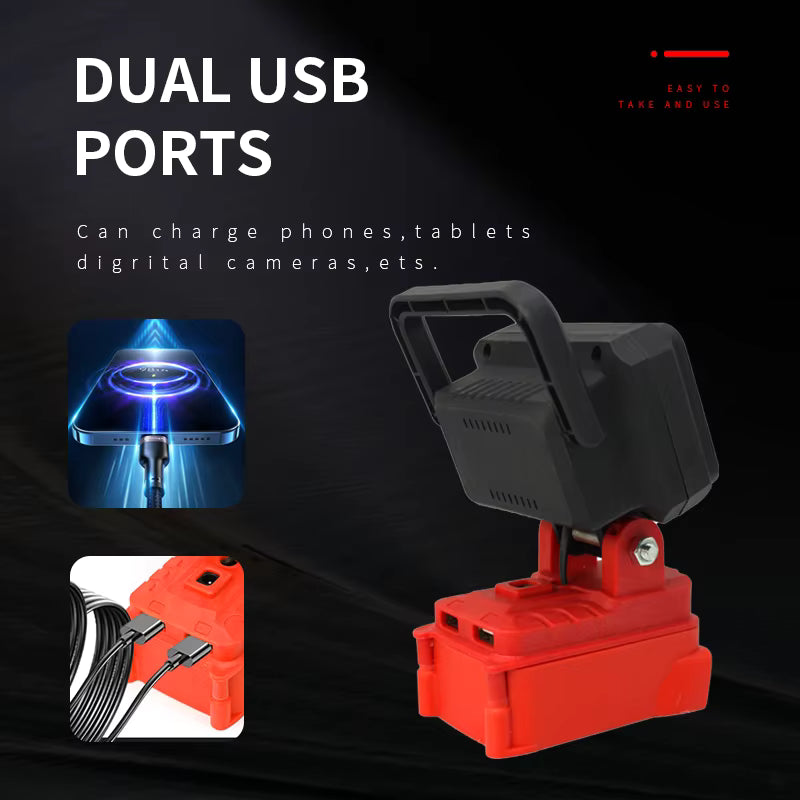 LED Work Light Torch fits  Milwaukee 18V Battery