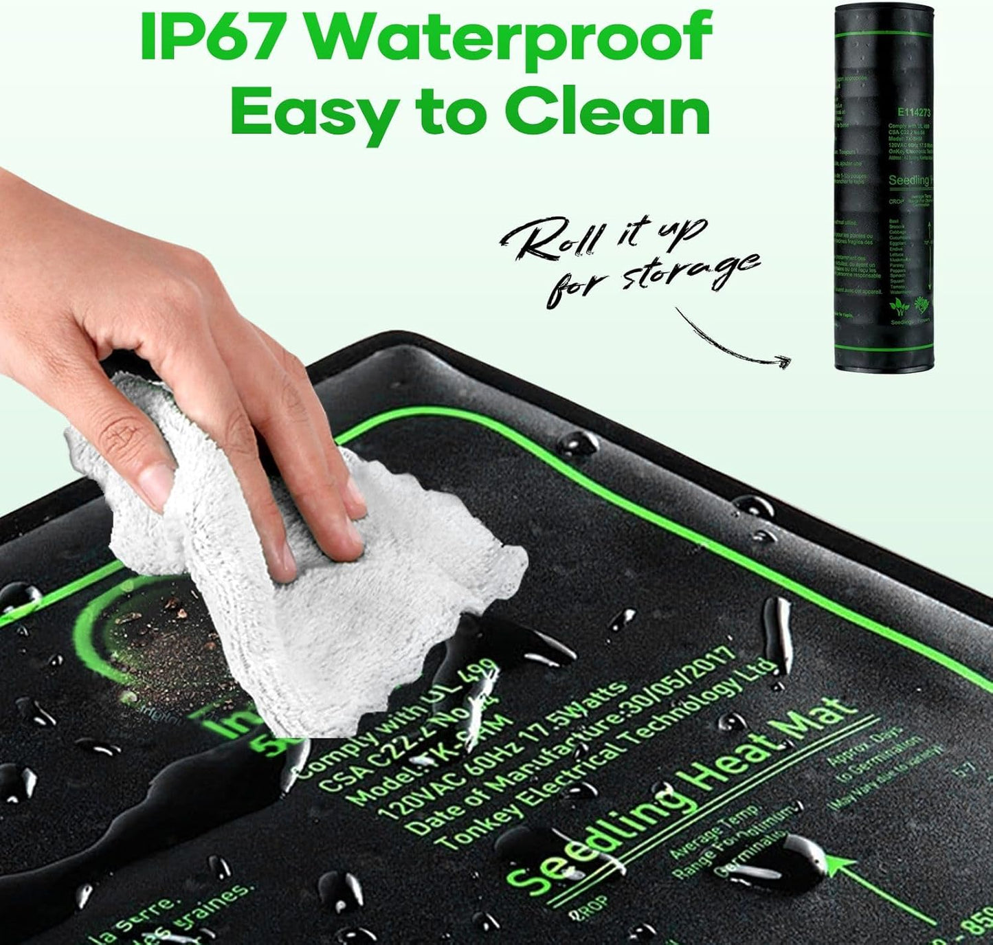 Seedling Heat Mat Plant Heated Pad 122 x 53cm