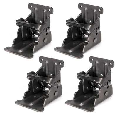 4 Pcs Self-Lock Hinge Hardware with Screws Lock Extension Support for Table Leg