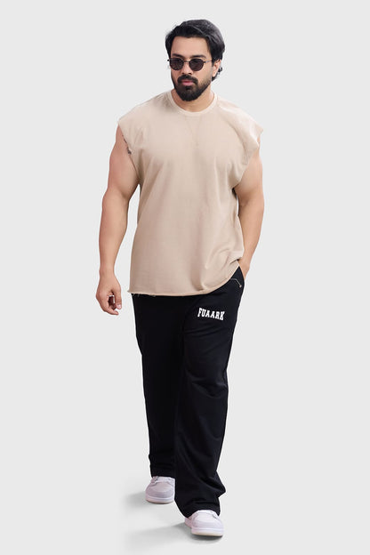 Shell Raw Capsleeves Tank Beige