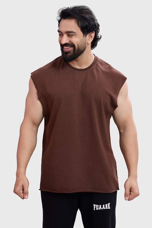 Shell Raw Capsleeves Tank Brown