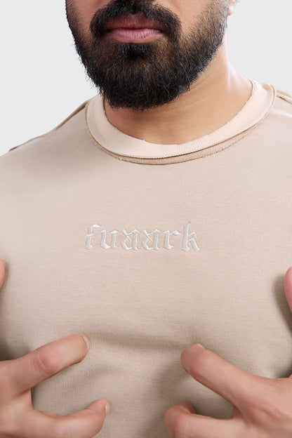 Shell Raw Sweatshirt Beige