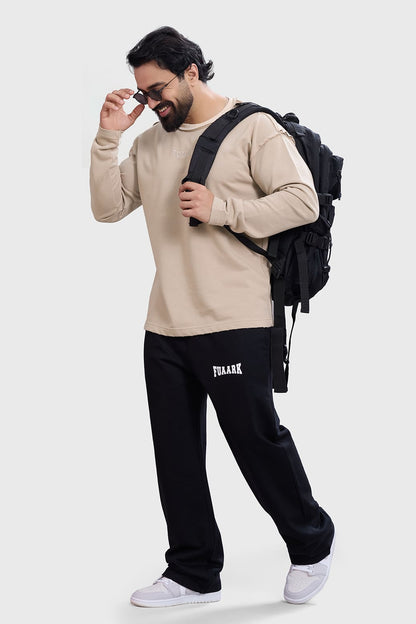 Shell Raw Sweatshirt Beige