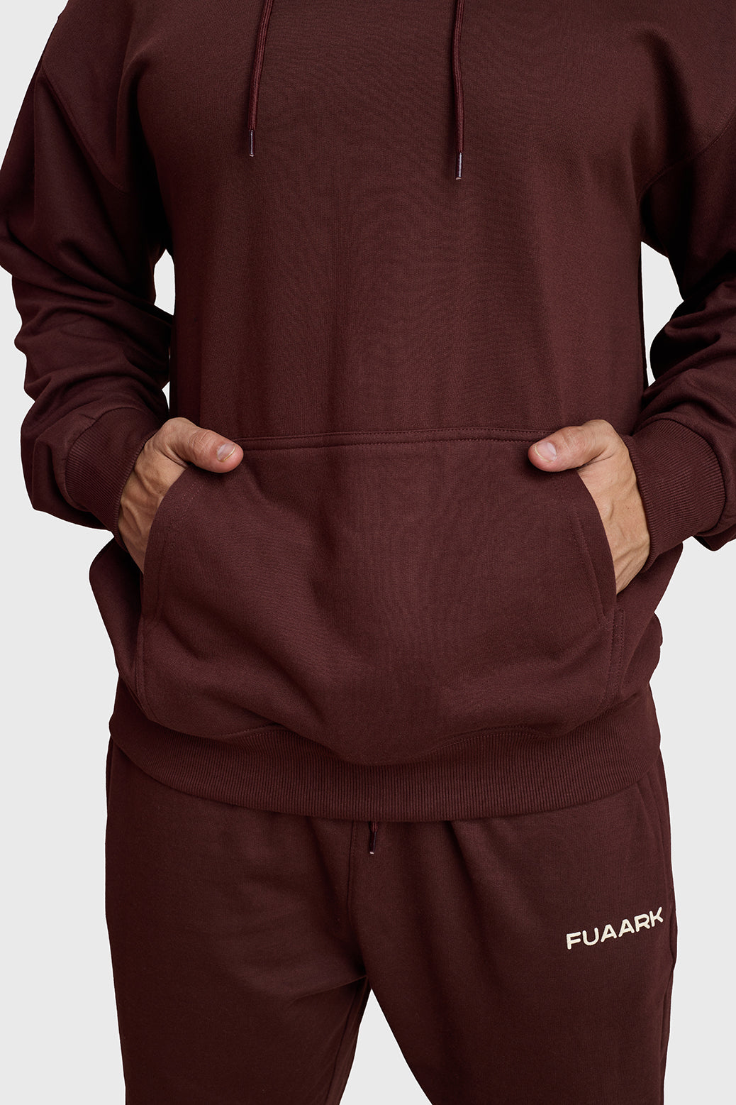 Unisex Signature Oversized Hoodies Brown