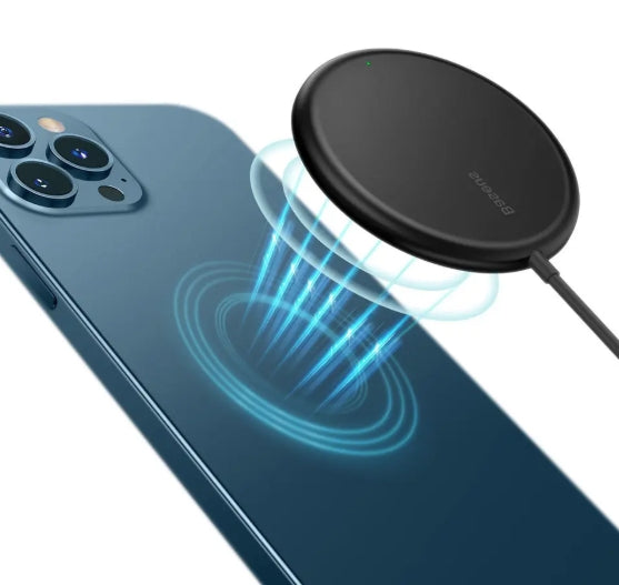 Baseus Simple Mini - Mag Safe 15W Wireless Induction Charger Black