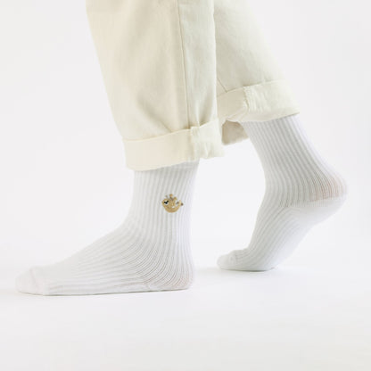 Save the Sloths Ribbed Bamboo Socks