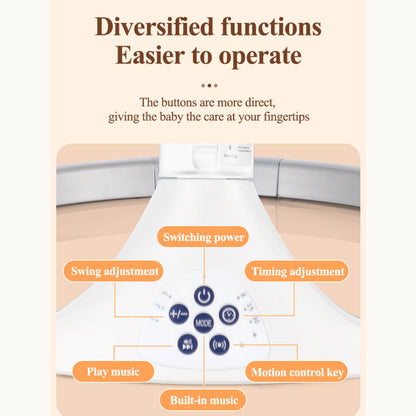 Smart Baby Swing Cradle Rocker/ Bouncer Seat with Dinning Table -Grey