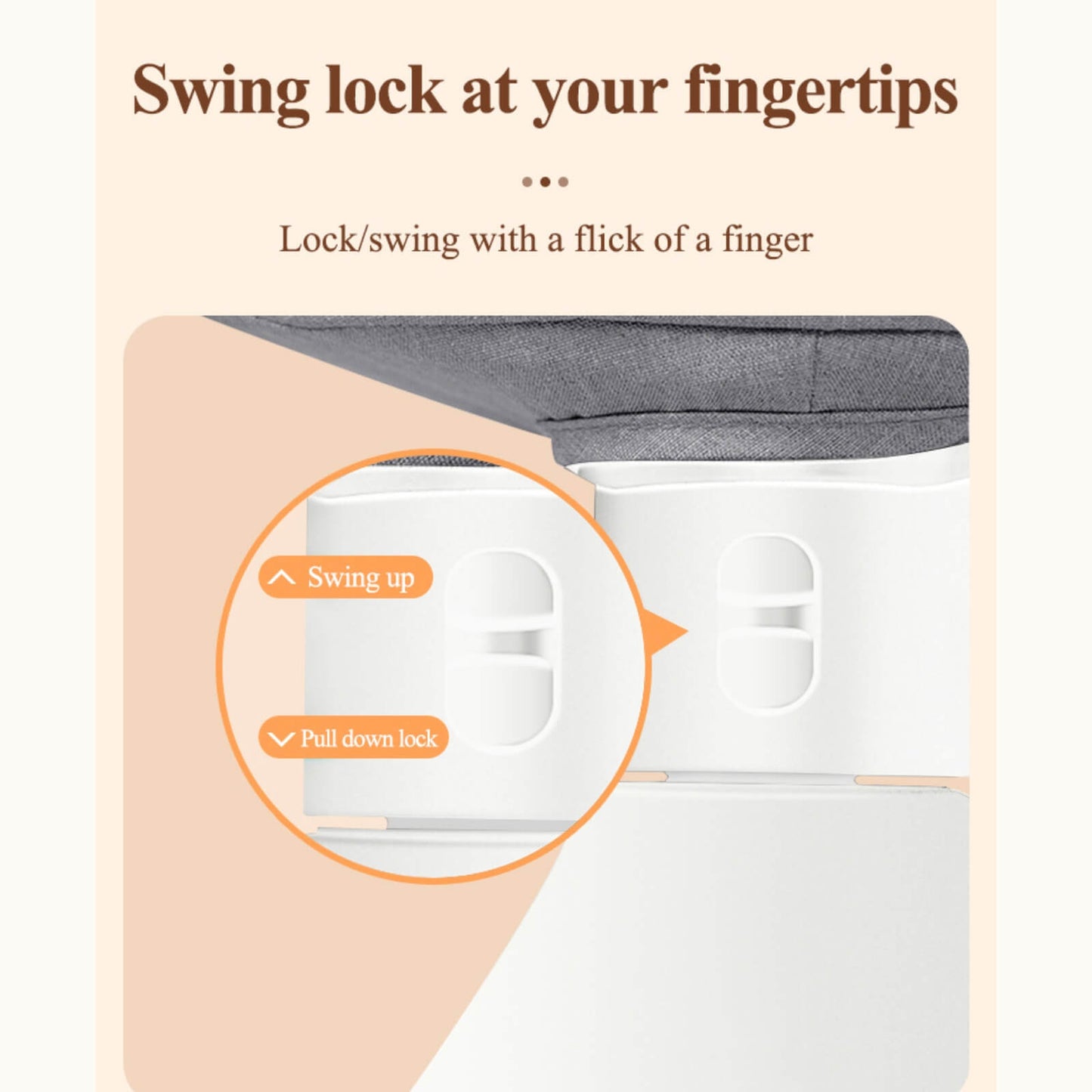 Smart Baby Swing Cradle Rocker/ Bouncer Seat with Dinning Table -Grey