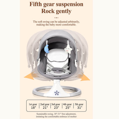 Smart Baby Swing Cradle Rocker/ Bouncer Seat with Dinning Table -Grey