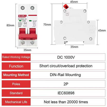 Solar DC Circuit Breaker 25A