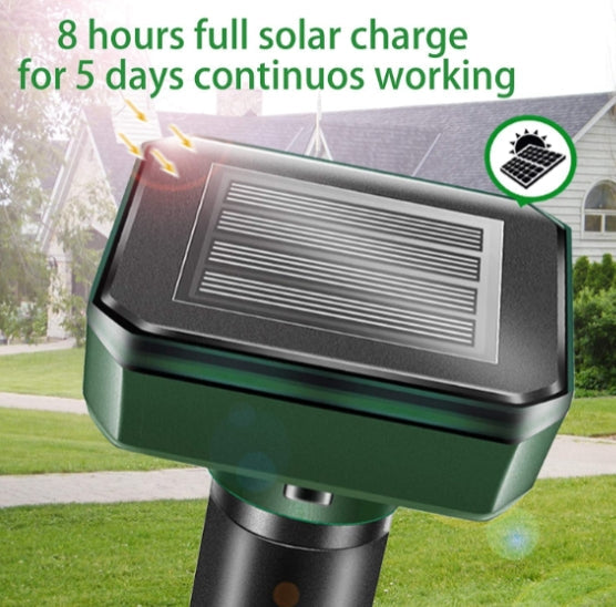 4pcs Solar Rat Repeller Vibration Ultrasonic Outdoor Electronic LED Farm Repell