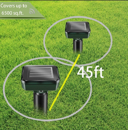 4pcs Solar Rat Repeller Vibration Ultrasonic Outdoor Electronic LED Farm Repell