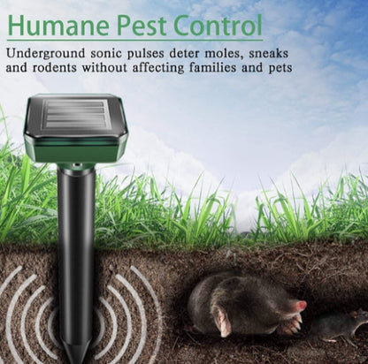 4pcs Solar Rat Repeller Vibration Ultrasonic Outdoor Electronic LED Farm Repell