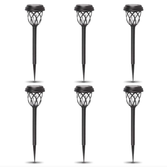 6 Pack Solar Pathway Lights Outdoor, Best Solar Powered LED Garden Light