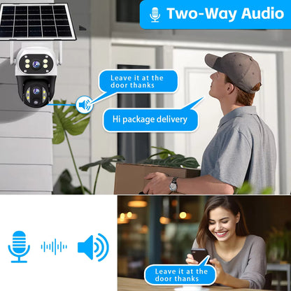 Solar power Security Camera PTZ WIFI 1080P