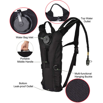 Tactical Lightweight Hydration Backpack with 3L Water Bladder