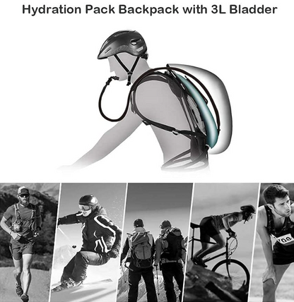 Tactical Lightweight Hydration Backpack with 3L Water Bladder