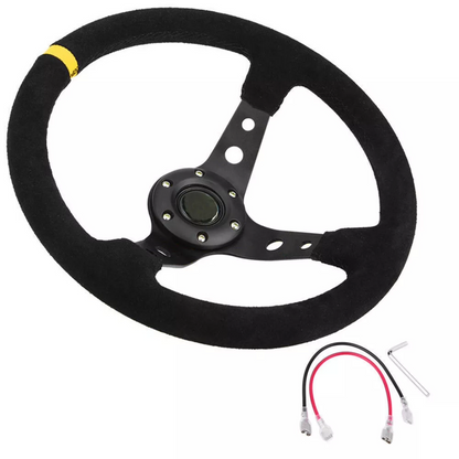 Car Steering Wheel 350mm (Yellow)