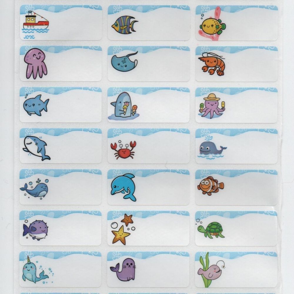 Stick On Name Labels-50 Labels