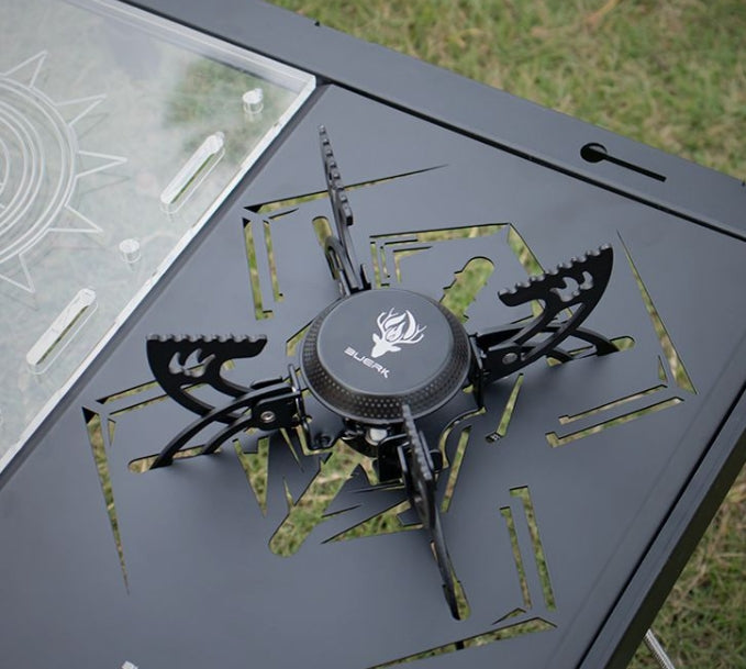 Camping Stove Lightweight Portable Camp Stove Collapsible Backpacking Stove with EVA Box for Outdoor Cooking Hiking and Picnic