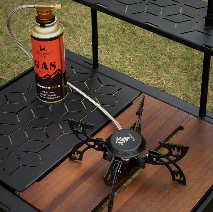 Camping Stove Lightweight Portable Camp Stove Collapsible Backpacking Stove with EVA Box for Outdoor Cooking Hiking and Picnic