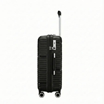 Large Check In Luggage – Lightweight Hardside Suitcase | StratoLine | Black | 75cm