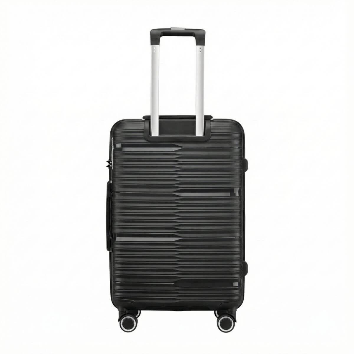 Large Check In Luggage – Lightweight Hardside Suitcase | StratoLine | Black | 75cm