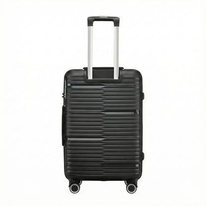 Large Check In Luggage – Lightweight Hardside Suitcase | StratoLine | Black | 75cm