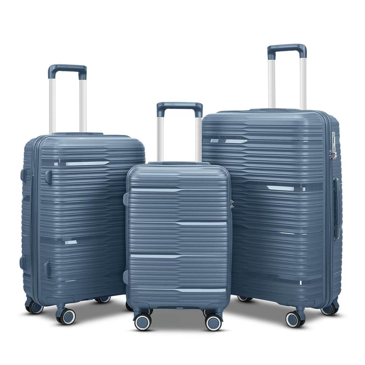 3 Piece Luggage Sets NZ – Lightweight Hard Shell Suitcase | StratoLine | Blue