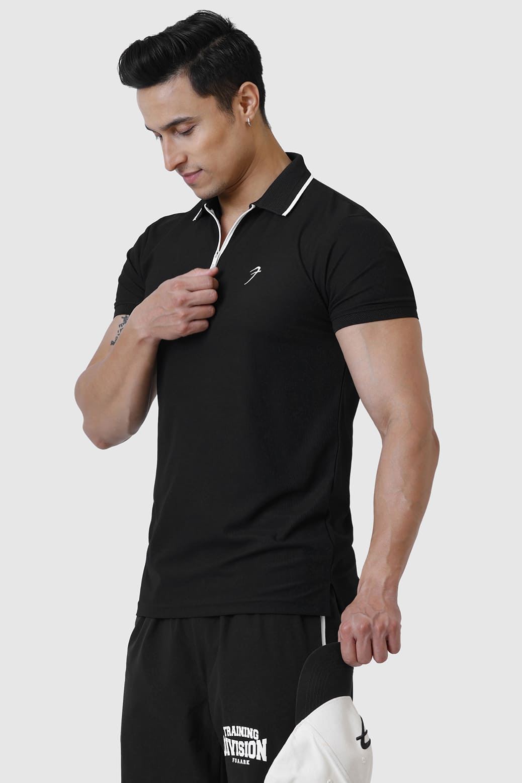Stride Polo T-shirt Black