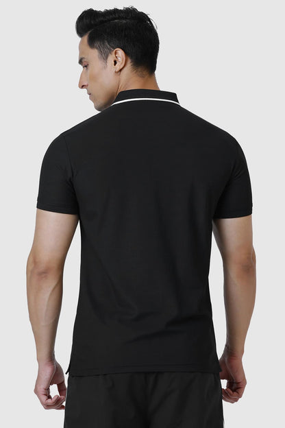 Stride Polo T-shirt Black