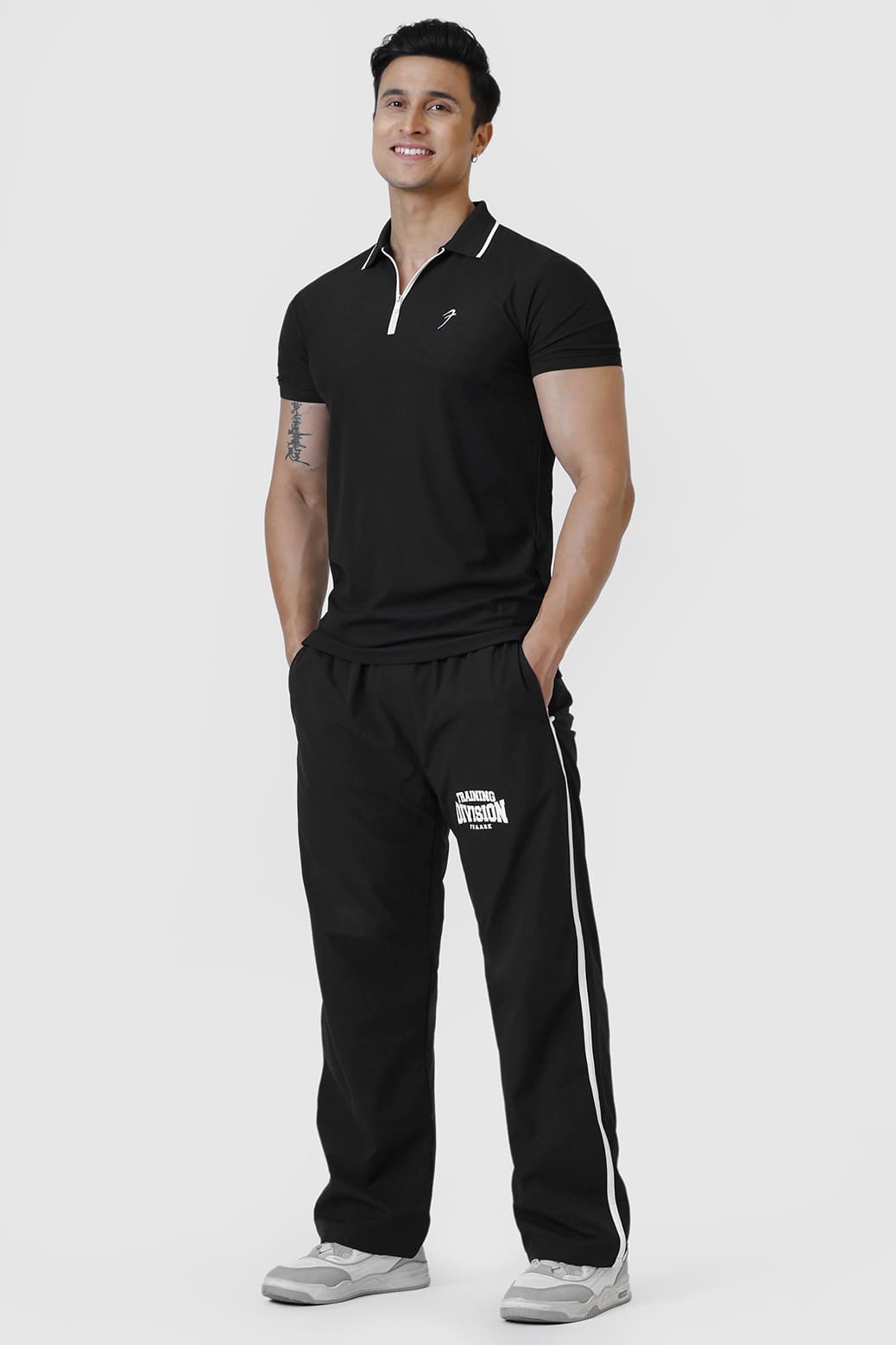 Stride Polo T-shirt Black