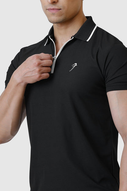 Stride Polo T-shirt Black