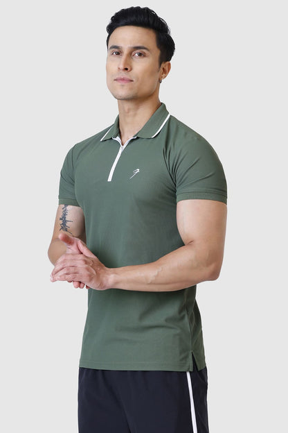 Stride Polo T-shirt Olive
