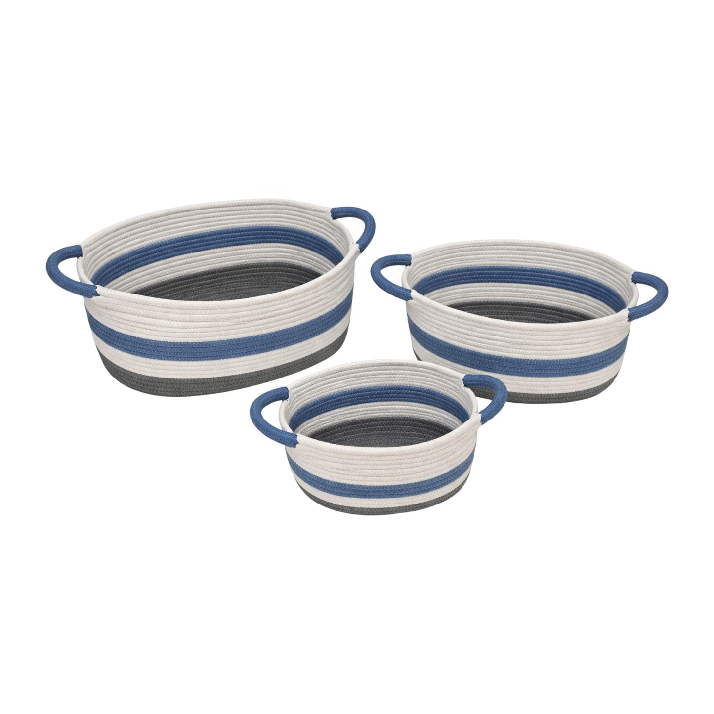 Frankly Cotton Striped Woven Storage Baskets