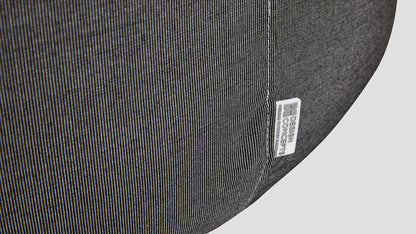 SUNBRELLA ROUND POUF OTTOMAN- CHARCOAL TWEED