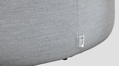 SUNBRELLA ROUND POUF OTTOMAN - LEAD CHINE