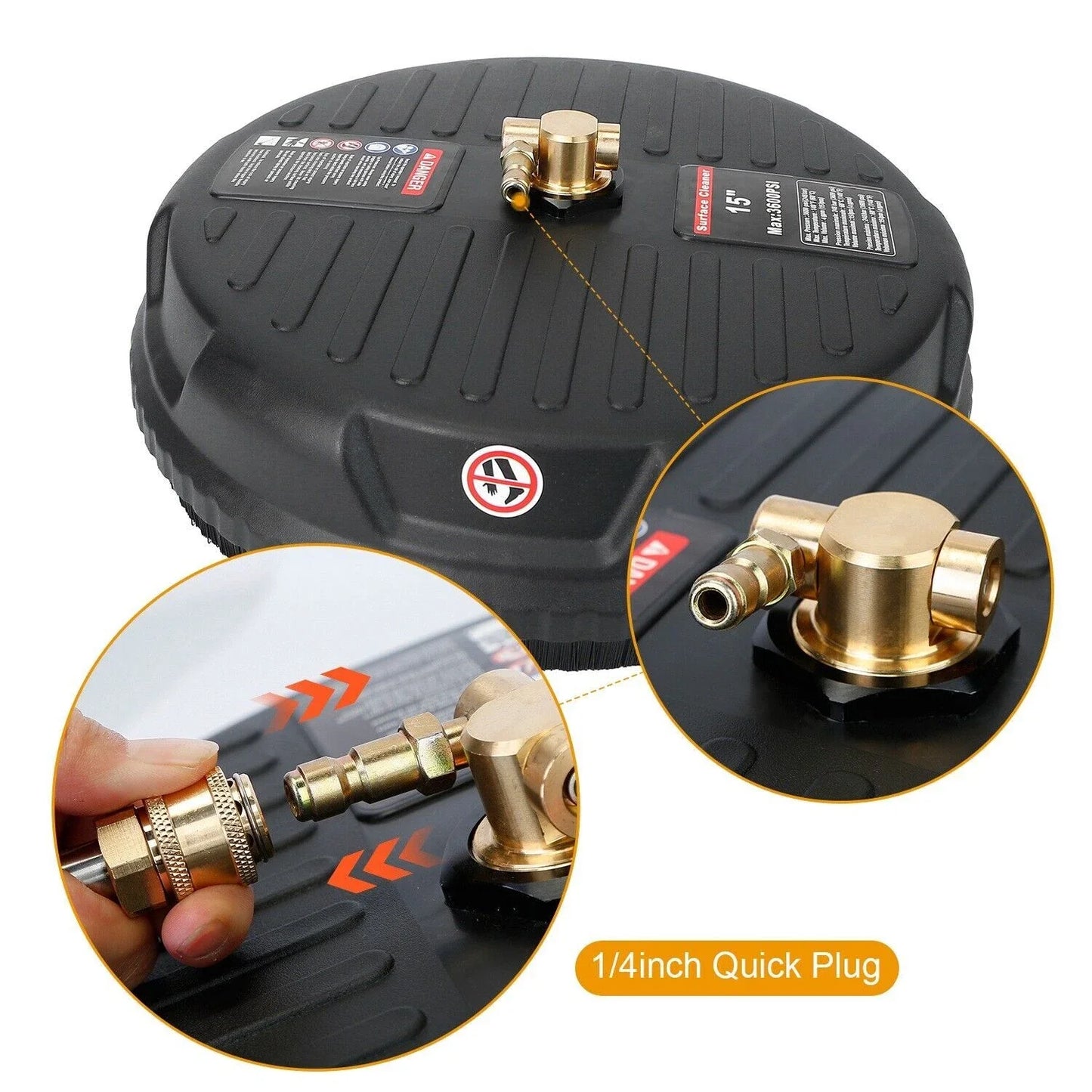 Pressure Washer Surface Cleaner 15" Water Blaster