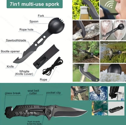Emergency Survival Kit Camping Accessories For Camping Hiking Hunting Fishing