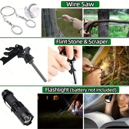 Emergency Survival Kit Camping Accessories For Camping Hiking Hunting Fishing