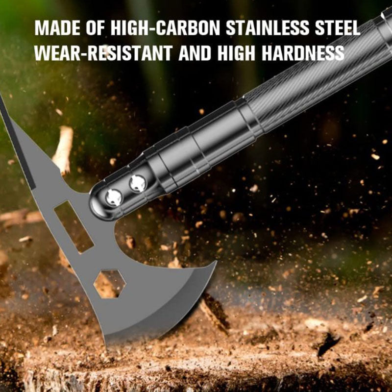 Camping Survival Shovel Axe, Multifunctional Folding High-Carbon Steel Tool Set
