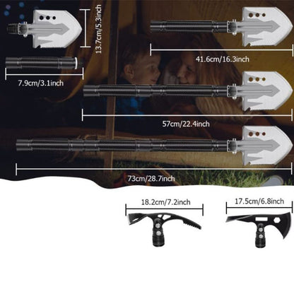 Camping Survival Shovel Axe, Multifunctional Folding High-Carbon Steel Tool Set