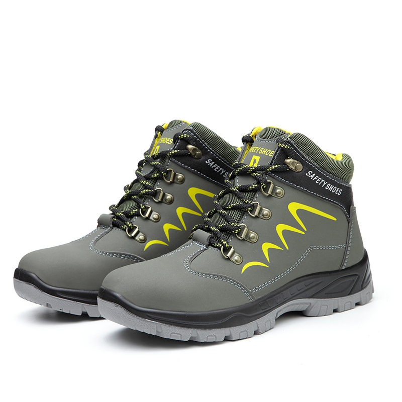 Steel Cap Safety Work Boots Industrial Puncture-Resistant Waterproof Shoes