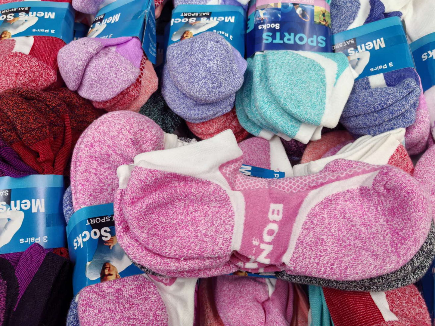 12 pairs Breathable Ankle Compression Sports Socks Size 6-10 Random Bulk Sale