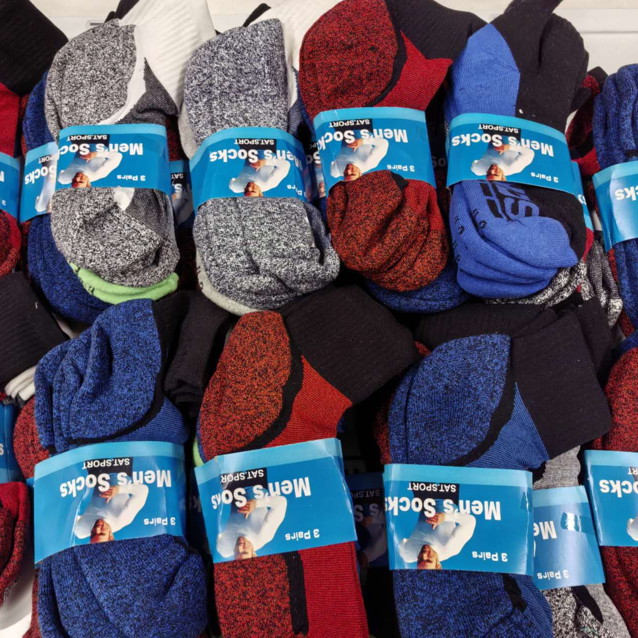High Performance Sport Socks (12 Pairs) Size 6-10, Random Colour