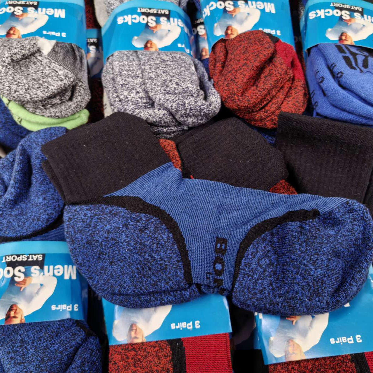High Performance Sport Socks (12 Pairs) Size 6-10, Random Colour