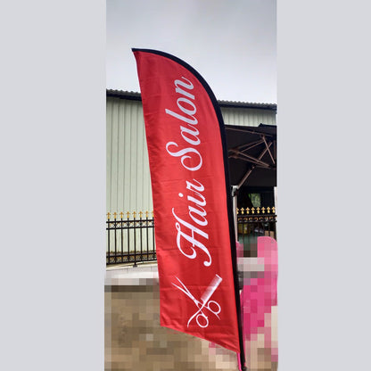 3.4M "BEAUTY SALON" DOUBLE SIDED FLAG
