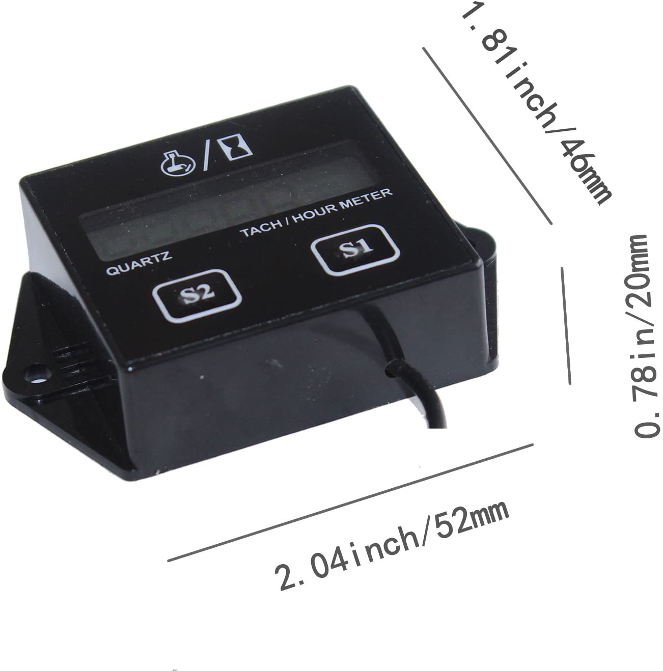 Tachometer For Small Engine,Inductive Hour Meter For 2 Stroke & 4 Stroke Small Engine - The Shopsite